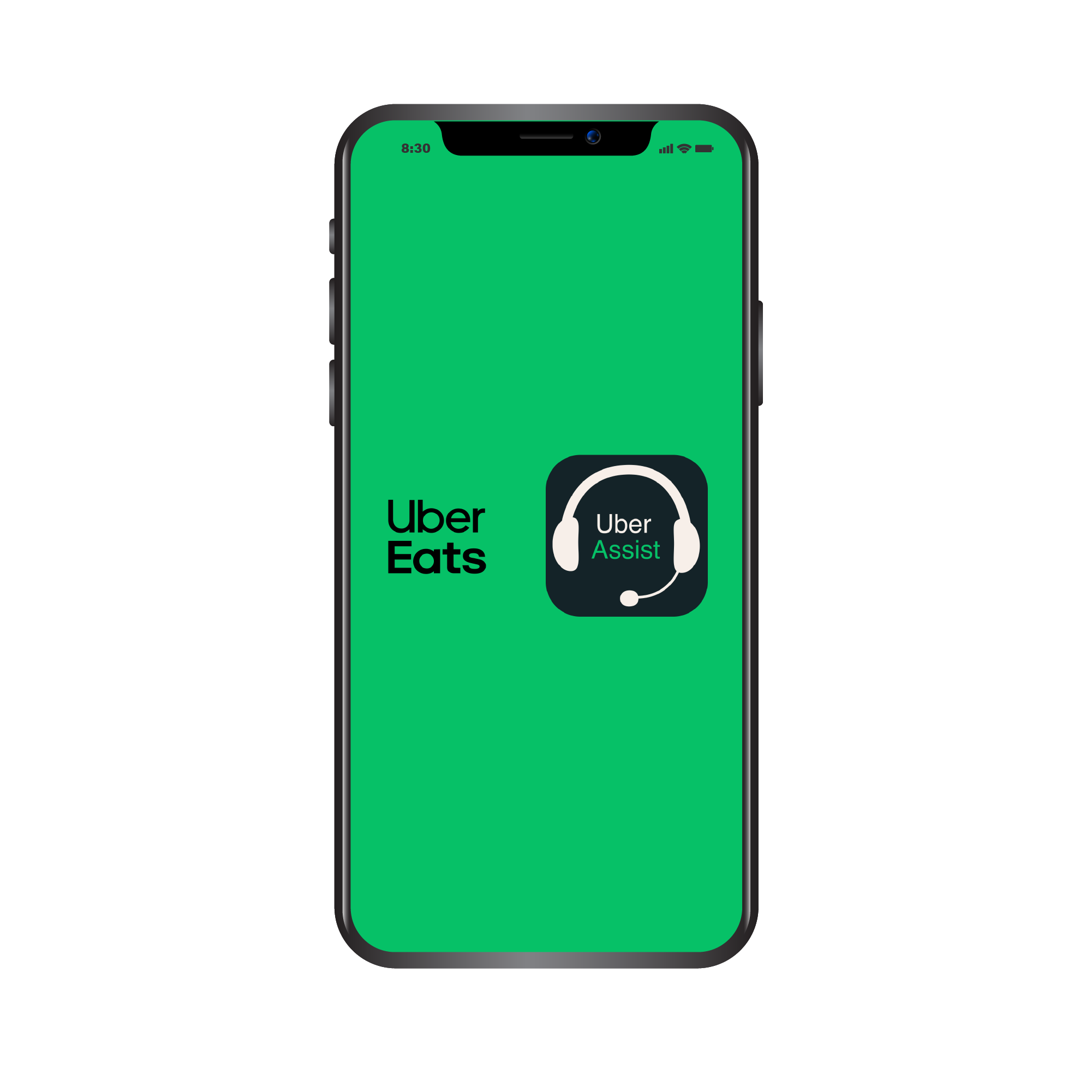 The screen that shows when opening the app.
                            user is presented with the option to go to the UberEats app or UberAssist.